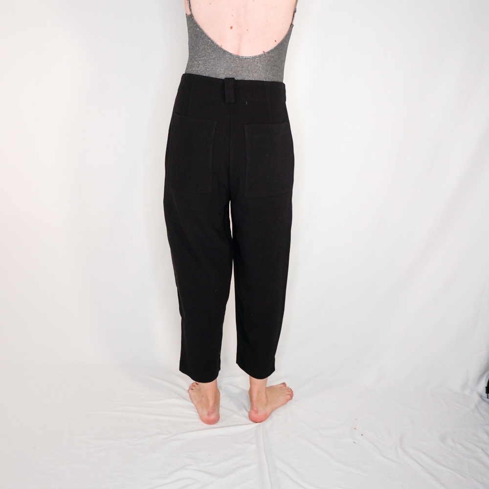 FRANK & OAK Alice Straight Black Cropped Pants NWT - Picture 4 of 7